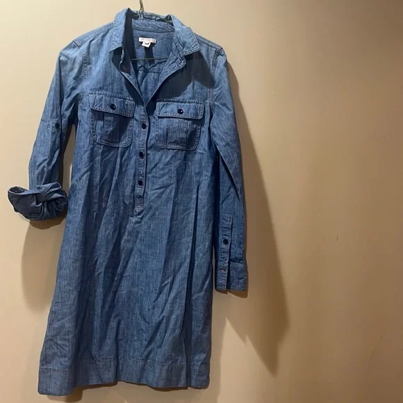 denim shirt dress j crew Denim Utility Dress For Women